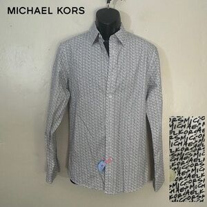 Michael Kors Long Sleeve Shirt Small slim fit Gently worn 100% cotton 20" armpit